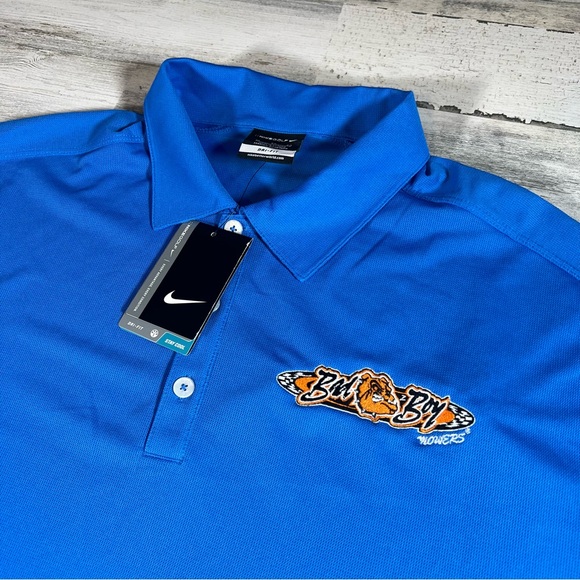 Nike Golf Men’s Bad Boy Mowers Performance Polo Shirt Blue Size XL NWT Dri-Fit - Picture 2 of 8